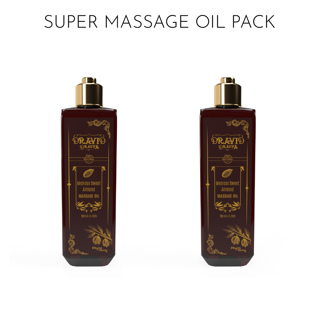 Pack of Two Melrose Sweet Almond Massage Oil (200 ml)